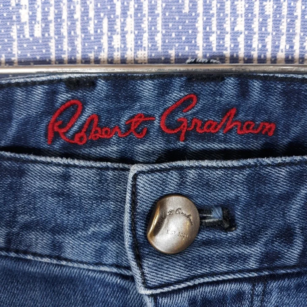 Robert Graham Jeans Mens 36 x 33 Cotton Blend Denim 5-Pocket Blue - Picture 5 of 11